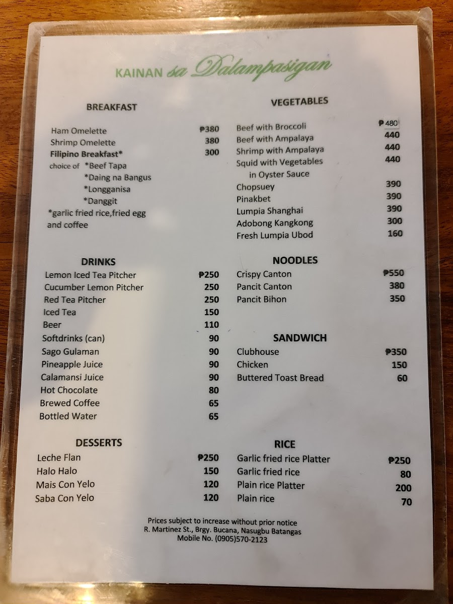 Kainan sa Dalampasigan Menu - Image 6